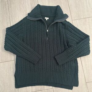 Aerie chenille quarter zip sweater. Size small. Like new.
